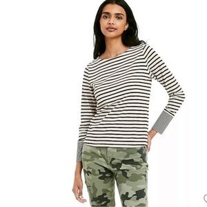 NILI LOTAN X TARGET Striped Long Sleeve Boat Neck T-shirt, L